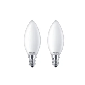 Philips 4.3W ( 40W ) LED candle bulb, ses, e14, Warm White 2 pack - Picture 1 of 1