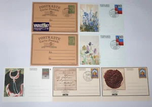 Lot 7 Enveloppes Timbrées & Premier Jour avec Oblitération Liechtenstein - Picture 1 of 7