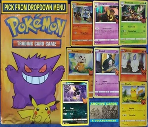2022 Pokémon TCG Halloween 🎃 Trick Or Trade Base or Foil U-PICK-1 - Picture 1 of 29