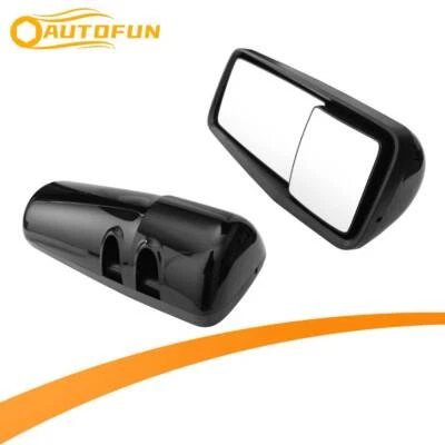 Black Door Mirror W/ Heated For 2013+ Kenworth T680 T880 Driver LH Side Foto 1 de 4