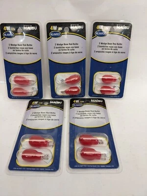 10 NUEVOS BOMBILLAS BASE CUÑA MALIBU NAVIDAD ROJO ILUMINACIÓN EXTERIOR ML4WR2C Foto 1 de 4