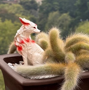 Nine Tailed Fox Figurine – Desktop Collectible Statue Home Decor Pendant - Picture 1 of 9