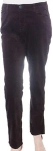 Pantalone donna nuovo prugna elasticizzato velluto touch alla caviglia slim fit donna - Foto 1 di 10