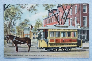 Rapid Transit en 1877 - Primer coche de caballos corrido en Manchester, New Hampshire - Imagen 1 de 2