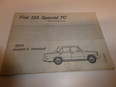 Fiat 124 Special TC 1974 de colección manual del propietario versión norteamericana Foto 1 de 4