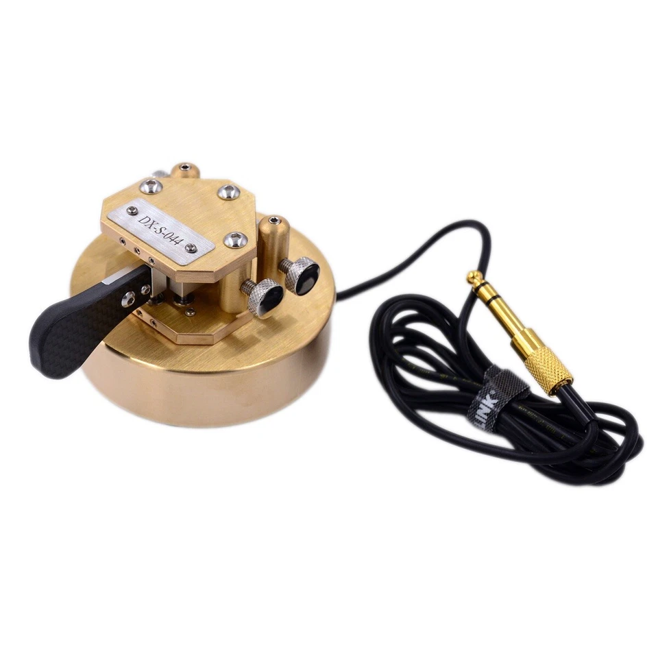 Heavy Morse Code Key Brass Telegraph CW Auto Torsion Bar Double Single Paddle - Image 1 of 4