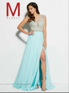 Mac Duggal Perlen Kleid 20046 M Eisblau (Größe 0) - Bild 1 von 2