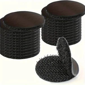 Adhesive Fastening Pads Hook and Loop Sticky Dots for Wall, Cable, Crafts - Picture 1 of 12