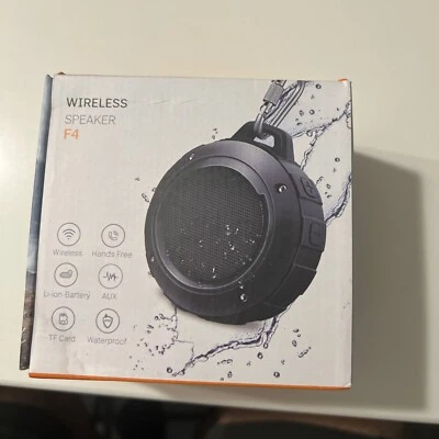 Wireless And Waterproof Bluetooth Speaker F4 Black - Image 1 of 4