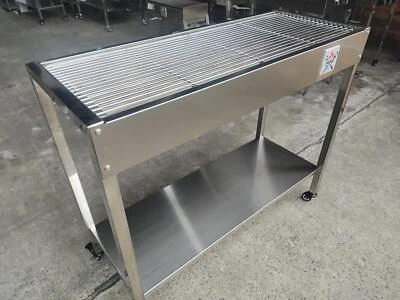 NEW FULL STAINLESS STEEL YAKITORI SHISH KEBAB CHARCOAL BBQ GRILL - 100 x 40cm - image 1 of 4