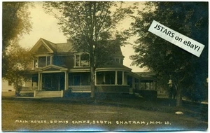 c. 1910s SOUTH CHATHAM, NH, MAIN HOUSE AT BEMIS CAMPS REAL PHOTO POSTCARD RPPC - Picture 1 of 1