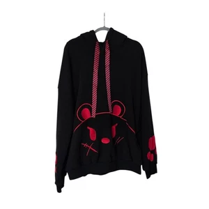 Sudadera con Capucha Luna Catz Los Angeles XL - Gran Tamaño Negro Rojo Orejas de Gato Anime Harajuku - Imagen 1 de 11