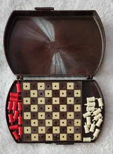 Vintage 1940er Lowe Vollplastik Reise Tasche Dame Set - Bild 1 von 9