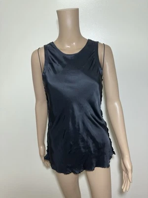 Top de satén sin mangas para mujer Helmut Lang talla XS negro Foto 1 de 4
