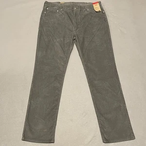 Levi’s Corduroy Trousers Mens W40 L32 Grey Cords Slim Fit 511 Western Zip Fly - Picture 1 of 12