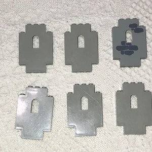 Lego Menge 5 Vintage Burg grau Panel Wand Fenster & 1 bedruckte Burg Wand - Bild 1 von 5