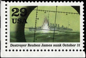 US Scott # 4, 1991 Destroyer Reuben James Sunk October 31, 29¢ Stamp, MNH - Picture 1 of 1