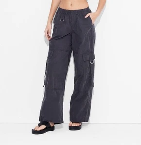 Wild Fable Women's Mid Rise Wide Leg Relaxed Cargo Pants Size XXS Dark Gray NWT - Picture 1 of 3