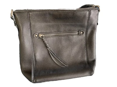 Bolso Bandolera Mensajero The Sak Iris Negro Guijarro Cuero Suave Foto 1 de 4