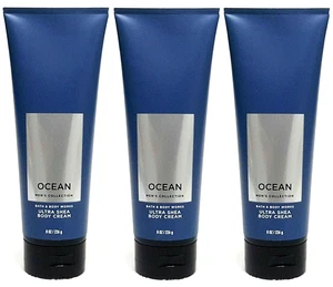 3 Bath & Body Works OCEAN Ultra shea Body Cream for Men 8 oz 24-Hr Moisture - Picture 1 of 1