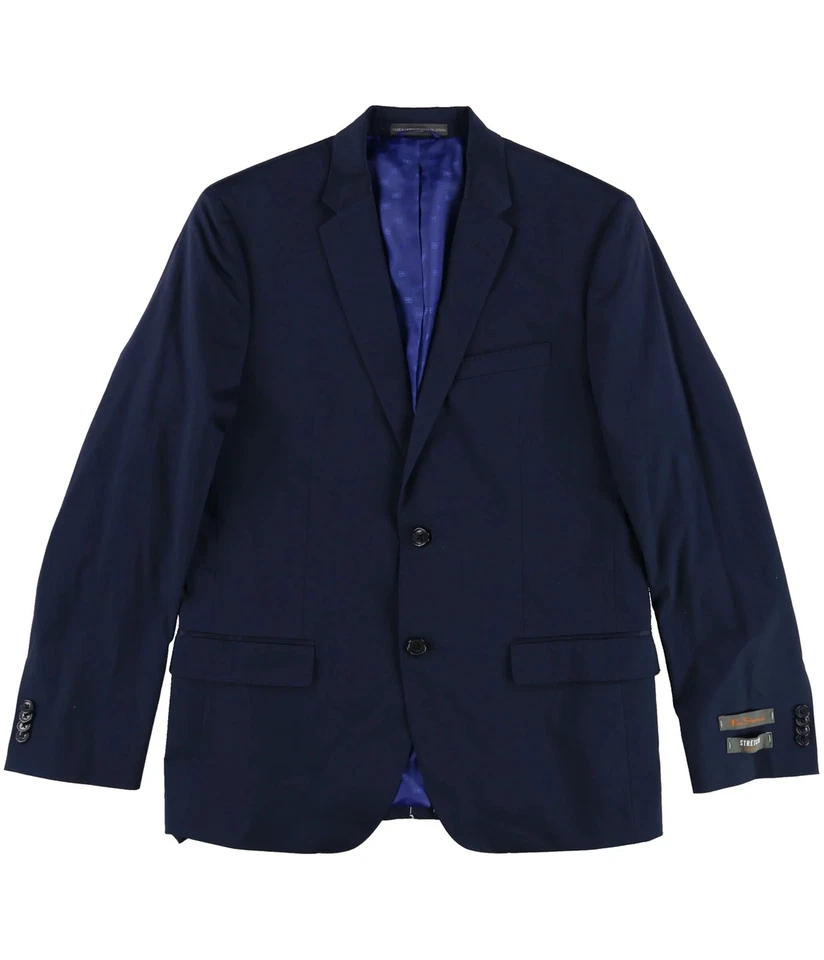 Ben Sherman Mens Stretch Comfort Two Button Blazer Jacket, navy, 44 Regular - Image 1 of 1