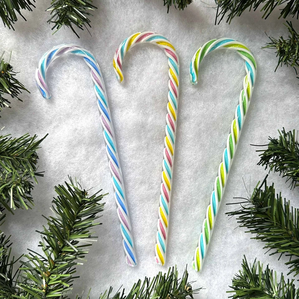 Hot House Vidrio Hecho a Mano Navidad Bastón de Caramelo Adornos #07 Foto 1 de 1