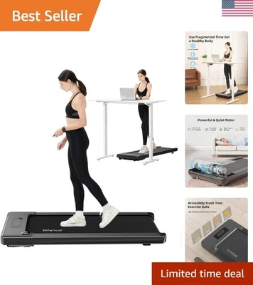 Almohadilla para caminar con motor silencioso de 2,25 HP - Cinta de correr compacta debajo del escritorio para oficina en casa Foto 1 de 4