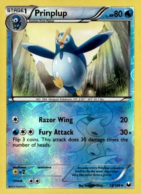 Prinplup Uncommon Reverse Holo Dark Explorers 28/108 Pokémon TCG - Image 1 of 2