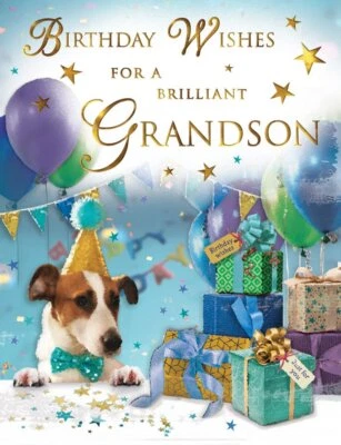 REGAL PUBLISHING Grandson Birthday Card Male - Foil Finish - Regal - 5.6" x 7.3"