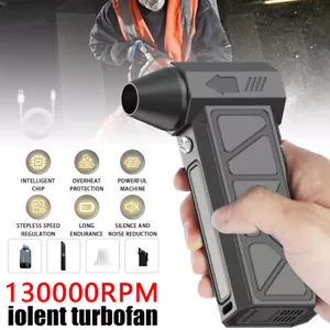 130000 RPM Mini Blower Handheld Electric Turbo Jet Fan Vacuum Cleaner High-Speed - Picture 1 of 12