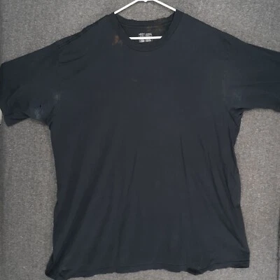 Faded Black Pocket shirt Mens 3XLT Distressed Basic short sleeve thrashed grunge - Image 1 of 4