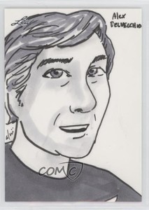 2013-14 Leaf Best of Hockey Sketch Cards 1/1 Alex Delvecchio Adam Talley HOF 7ez