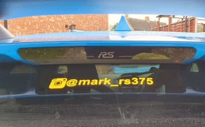 Mk3/3.5 Focus Piastra Copertura Luce Freno Superiore - Logo RS (plastica nera lucida) - Foto 1 di 3