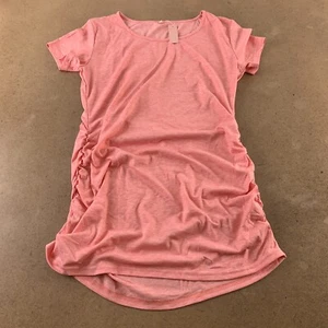 Liu & Qu Women's Maternity Size Large Pink Jersey Ruched Side Bodycon Dress NWT - Picture 1 of 8