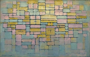 Tableau No 2 Composition No V by Piet Mondrian as HIQU Art Print on Canvas - Picture 1 of 2