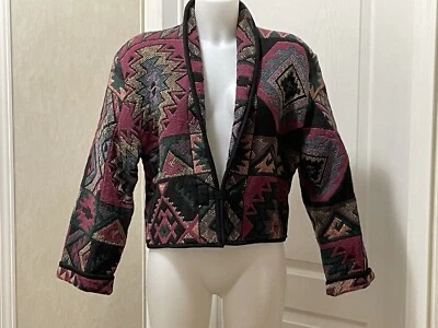 Chaqueta Recortada Boho De Colección Annex Informal Esquina Suroeste Azteca Talla Mediana  Foto 1 de 4