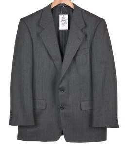 Hickey Freeman Boardroom grau Fischgrät Wolle Sport Mantel Jacke Blazer 42 R - Bild 1 von 7