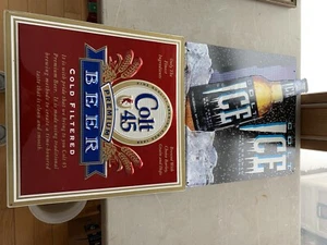 Colt 45 Premium Beer sign & Colt 45 Ice Sign NOS - Picture 1 of 4