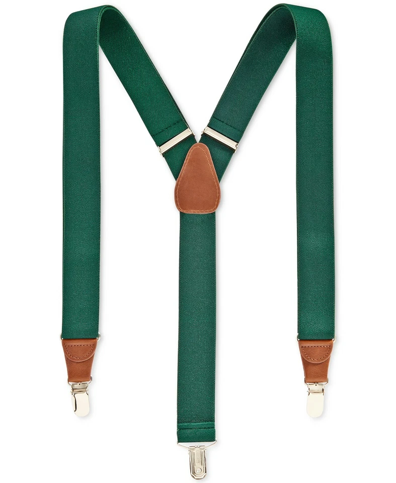 Suspensórios masculinos de metal elástico sólido verde para sala de tacos US$ 85 - Imagem 1 de 1