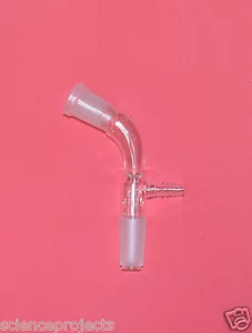 Vakuum Start Adapter 24/40 Gelenke Destillation Borosilikat Glas Labor Neu - Bild 1 von 1