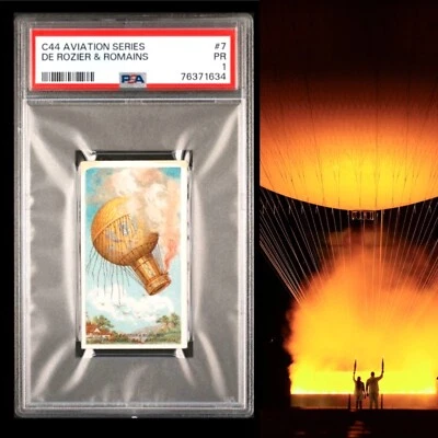 Balão de ar quente 1900 c44 aviation #7; chama olímpica de Paris PSA 1 (POP RARO 1, 1^) - Imagem 1 de 4