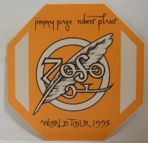 LED ZEPPELIN / ROBERT PLANT / JIMMY PAGE - ORIGINAL 1995 TOUR BACKSTAGE PASS - Picture 1 of 1