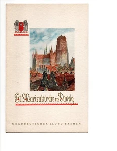 ORIGINAL Cruise Line Menu NORDDEUTSCHER LLOYD 1937 Tourist Class Lunch SS Europa - Picture 1 of 2