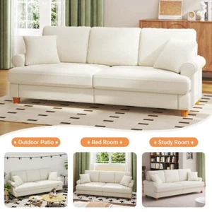 Chenille Sofa Modern Couch Love Seat Settee Room Apartment Office Couch - Picture 1 of 32