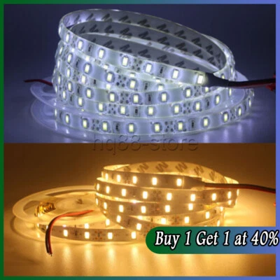 LED Strip Light Home Lighting 5630 SMD White/Warm White Waterproof 1M 3M 5M 12V - Image 1 of 4