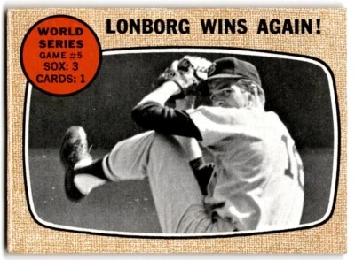 1968 Topps Lonborg Wins Again! Boston Red Sox/St. Louis Cardinals #155 - Image 1 of 2