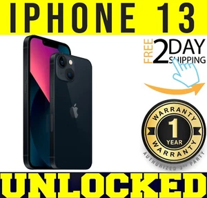 Apple iPhone 13 - 128GB (FACTORY UNLOCKED)  MIDNIGHT BLACK ❖O/B❖ - Afbeelding 1 van 2