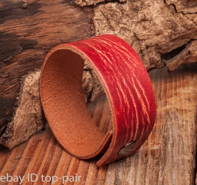 Genial brazalete pulsera de cuero con textura vintage surfista envolvente única 7 colores Foto 1 de 4