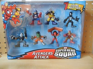 Marvel Super Hero Squad AVENGERS ATTACK 7-Pack She-Hulk Crossbones Leader & More - Picture 1 of 6