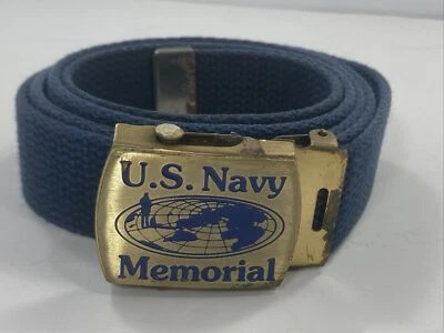 Vintage ￼Discontinued Solid Brass US Navy Memorial Belt / Buckle ￼ ￼Marine USA - Image 1 of 4